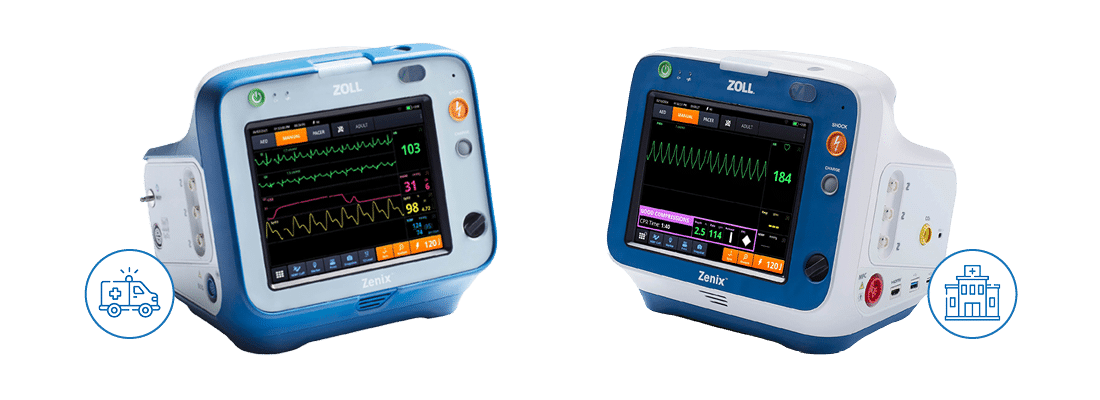ZOLL Zenix monitor och defibrillator. Hospital och EMS.